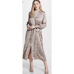 NEW Good American Honey Leopard Robe Dress Size 1/ small